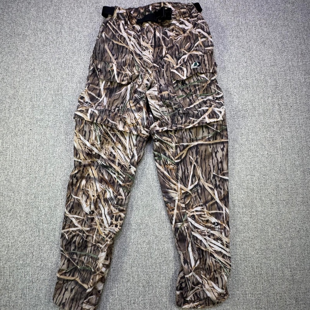 Vintage Mossy Oak Shadow Grass Camo Convertible Cargo Pants Mens Small